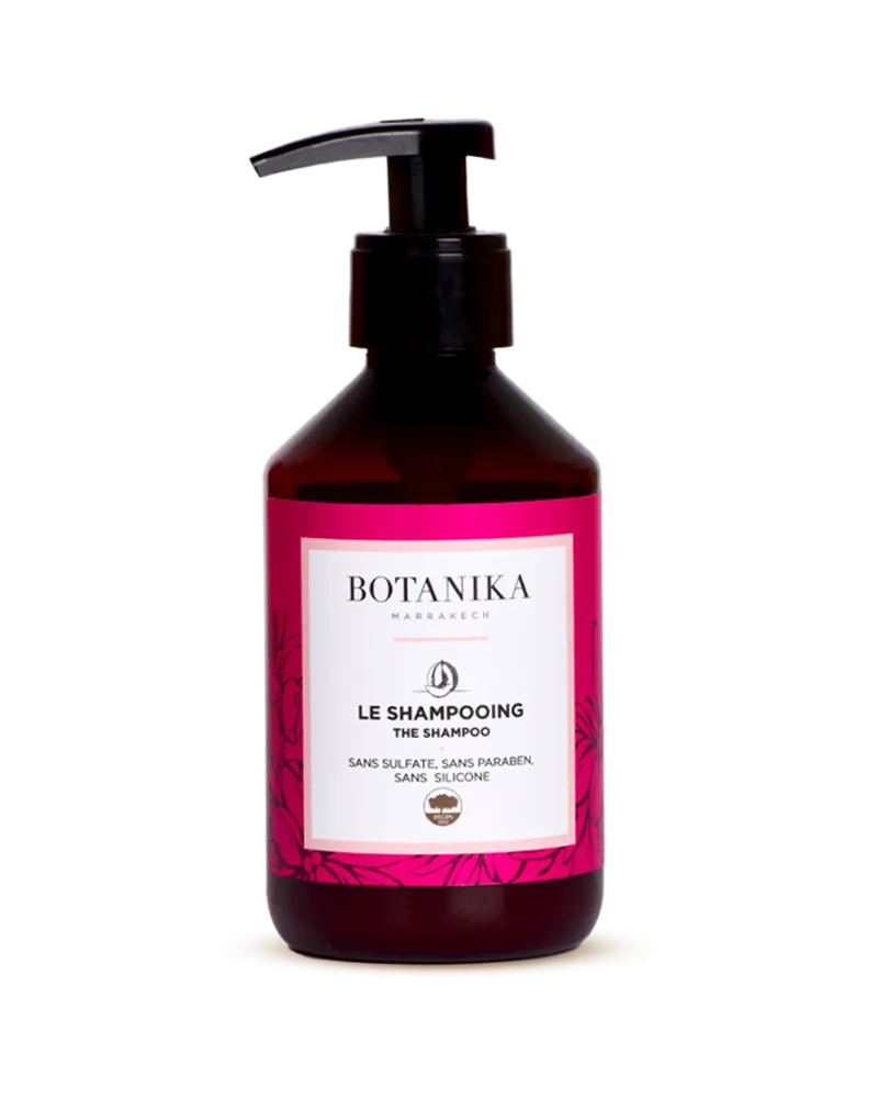 Le shampoing est sans sulfate, sans paraben et sans silicone de Botanika Marrakech