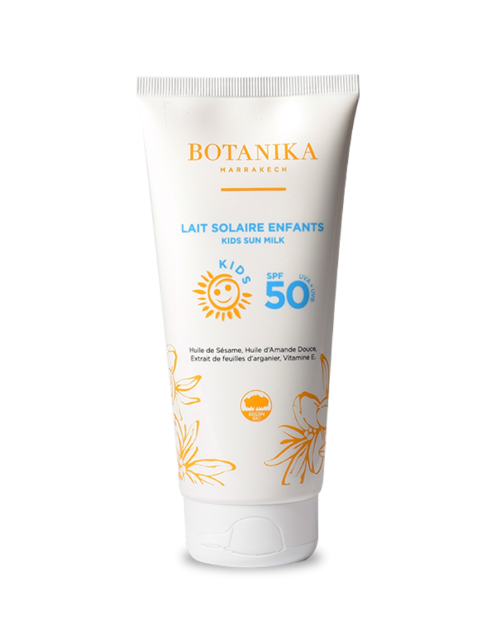 Lait solaire Enfants SPF 50 - Botanika Marrakech