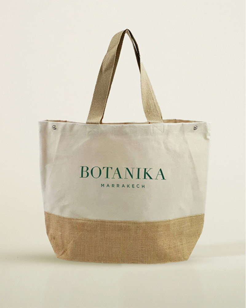 Botanika cotton canvas and jute shopping bag