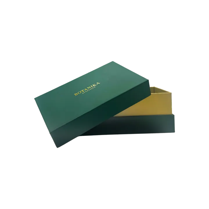 Petite boîte Botanika – Coffret vert rigide pour soins et cadeaux