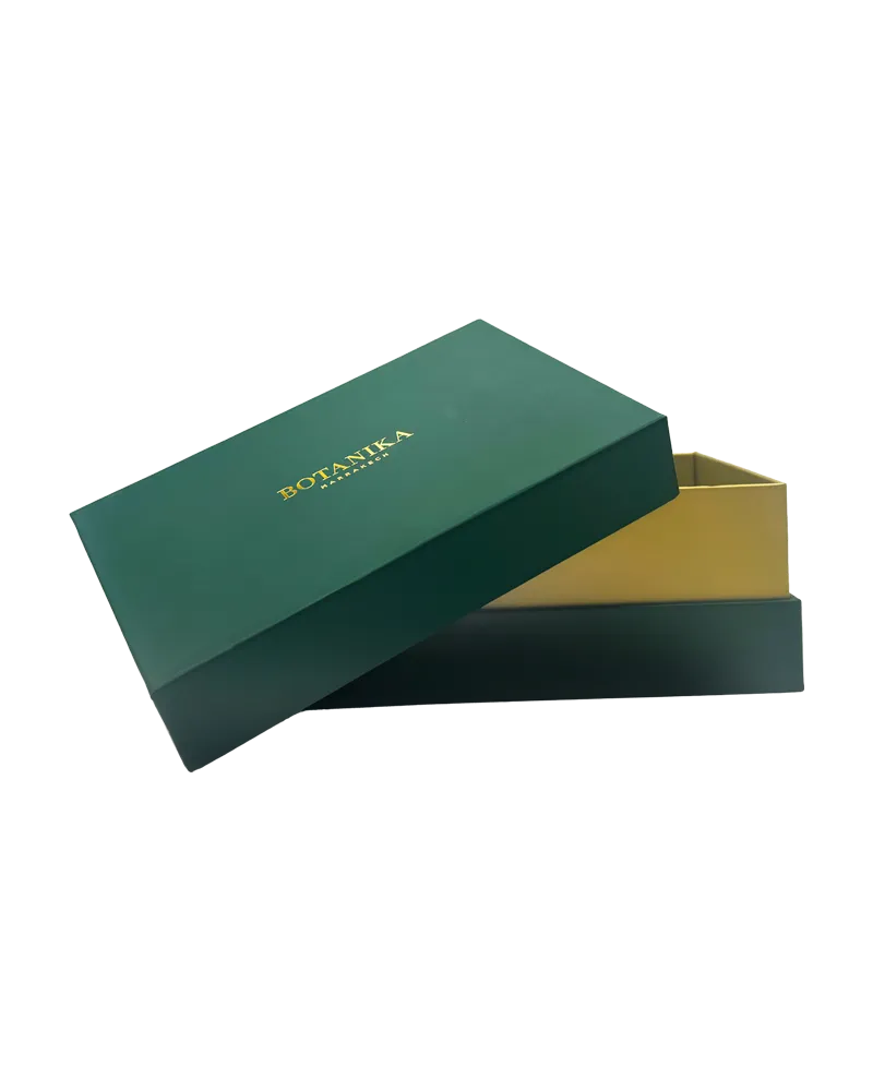 Petite boîte Botanika – Coffret vert rigide pour soins et cadeaux