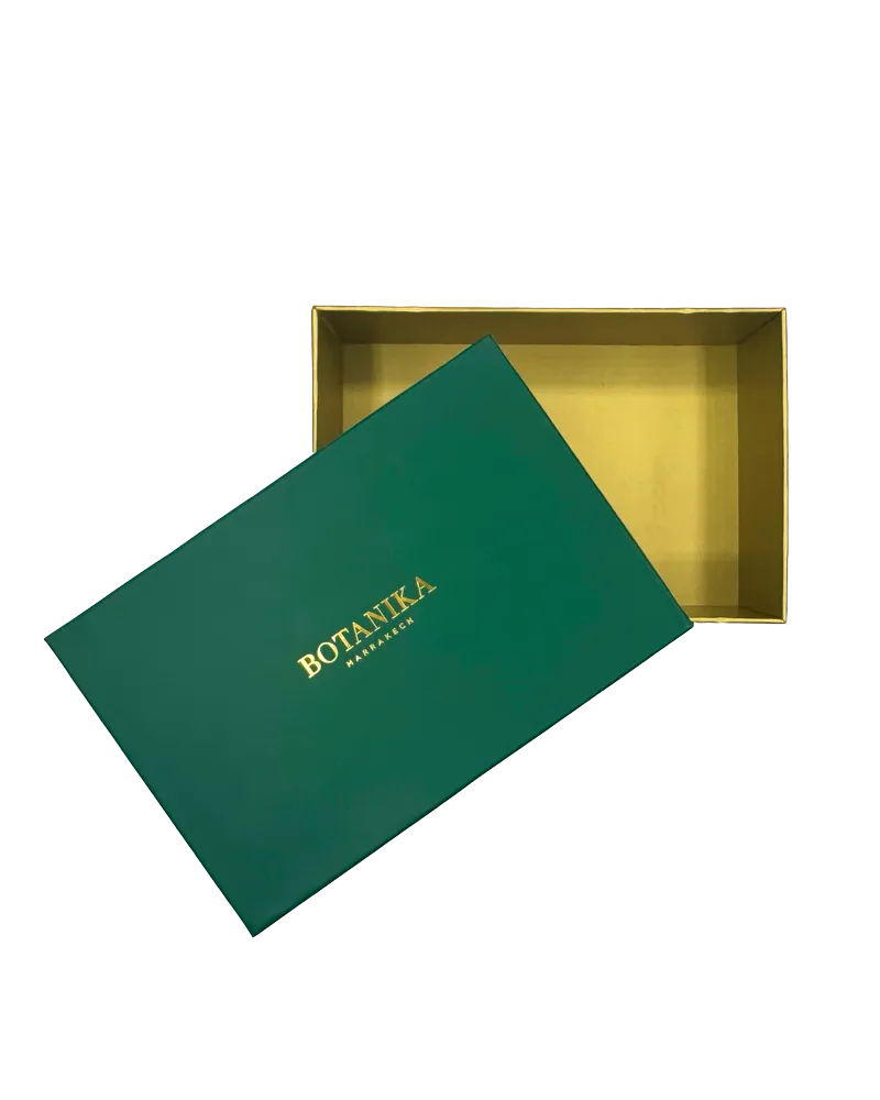 Petite boîte Botanika – Coffret vert rigide pour soins et cadeaux